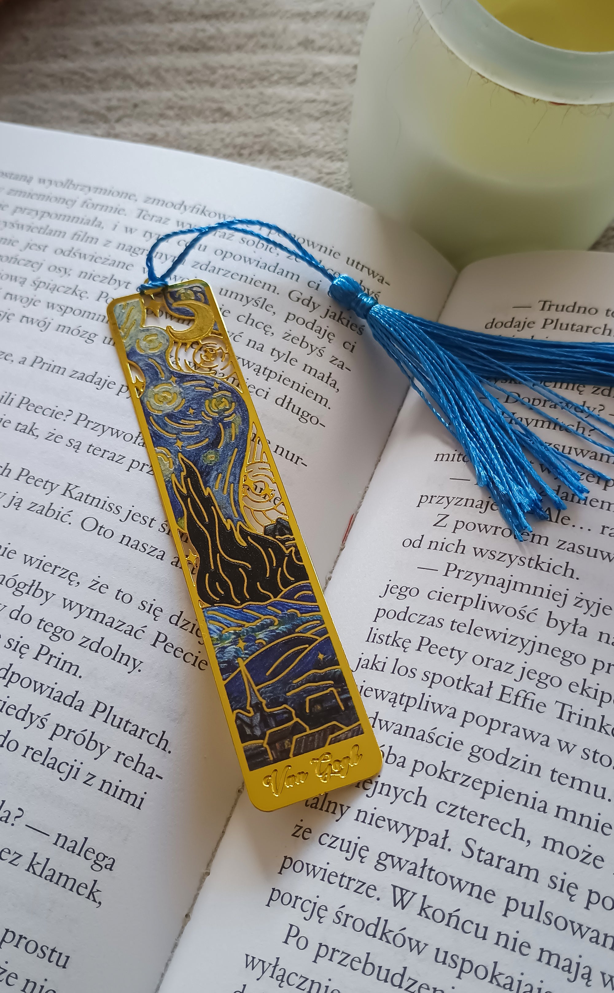 Metalowa Zakładka do Książek "Gwiaździsta Noc" Van Gogha