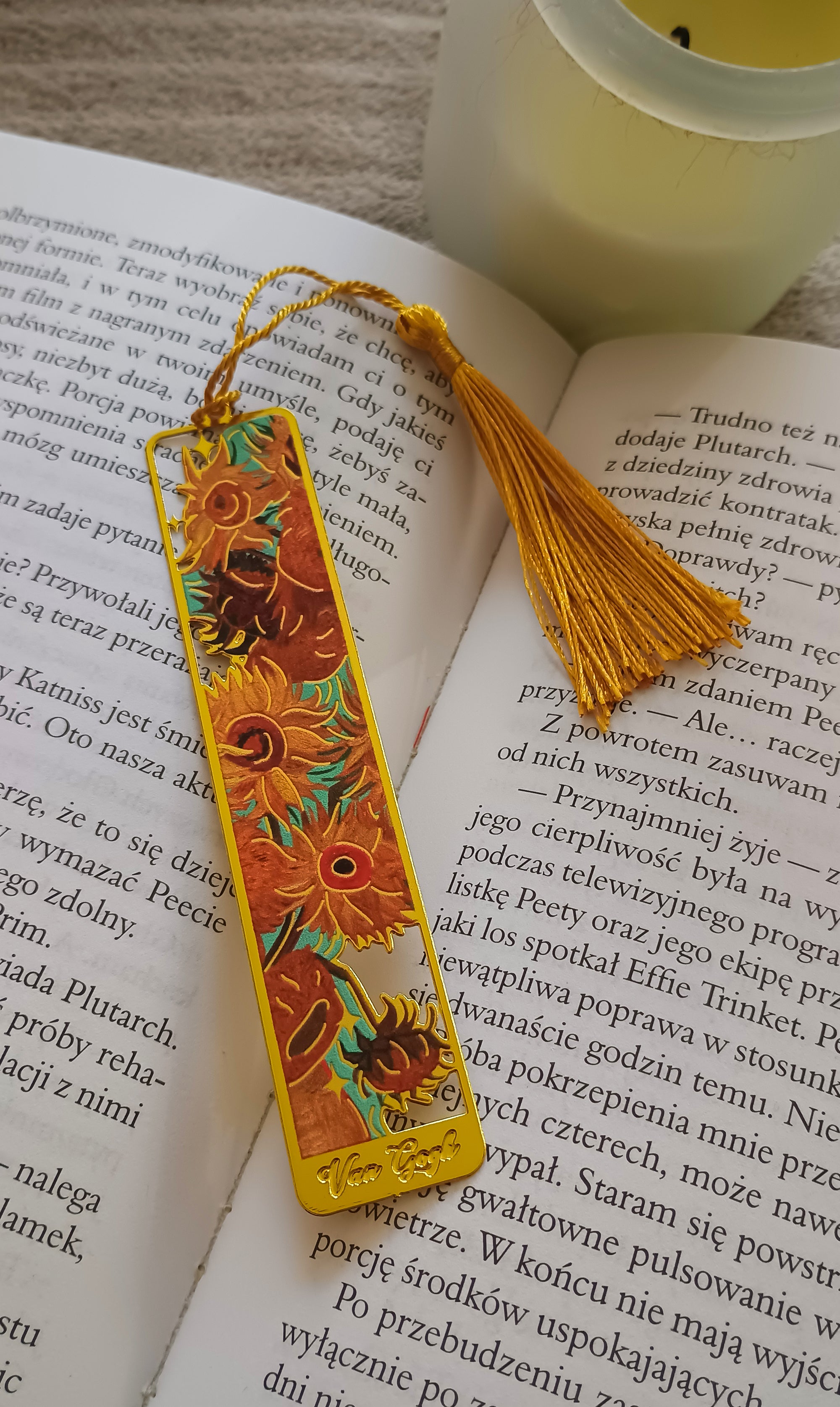 Metalowa Zakładka do Książek "Słoneczniki" Van Gogha