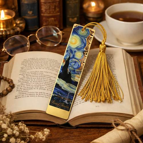 Metalowa Zakładka do Książek "Gwiaździsta Noc" Van Gogha